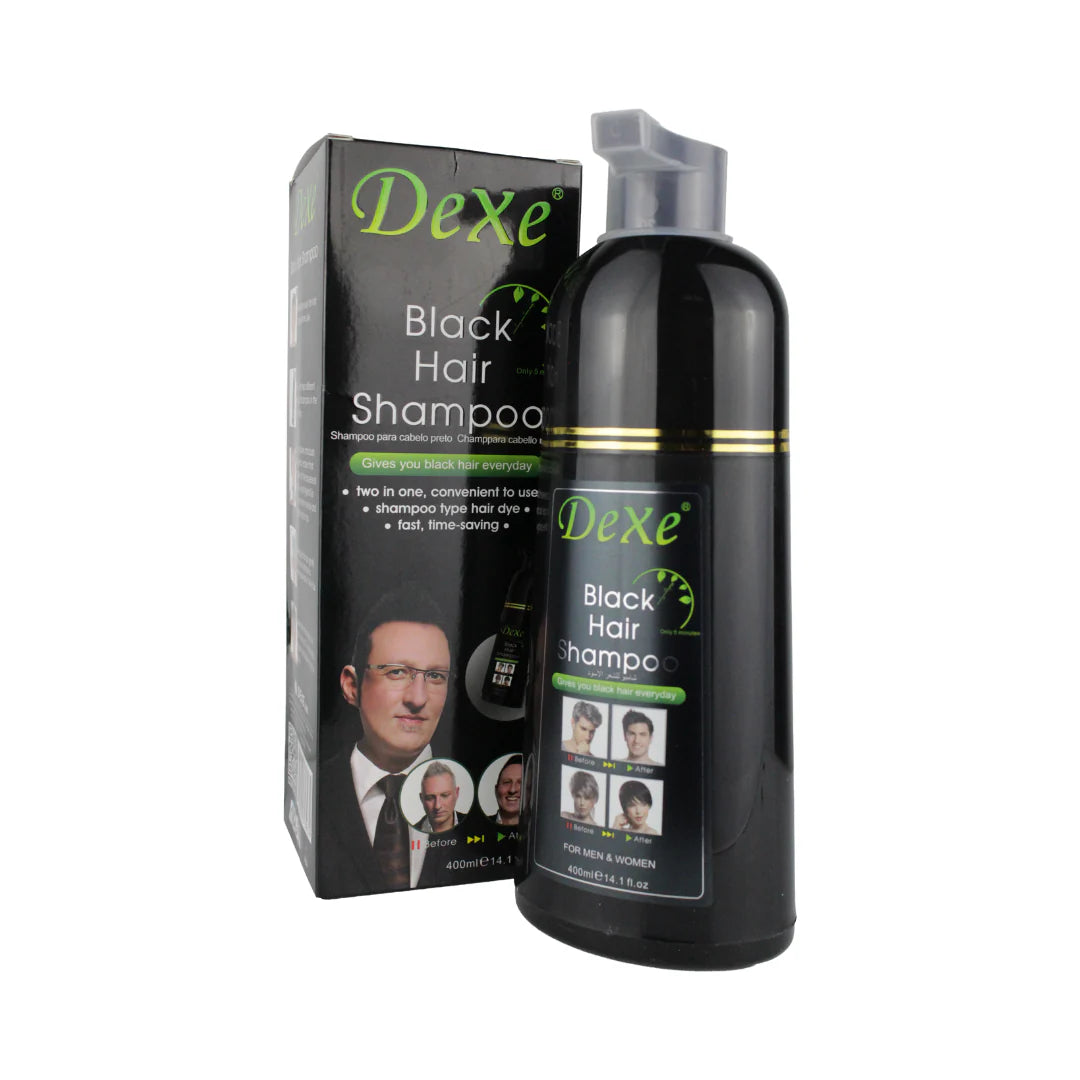 Champú tinte negro 2 en 1 – Elimina Canas al instante